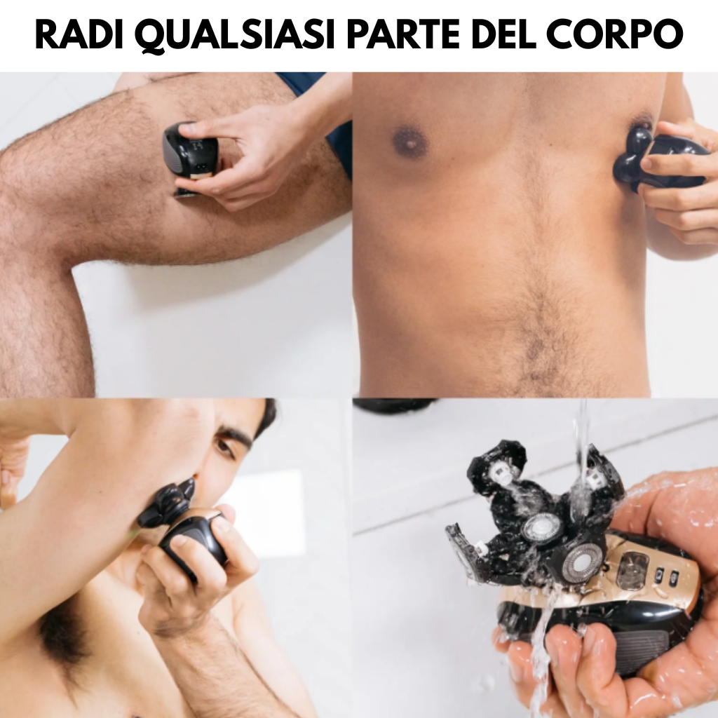 #1 Rasoio DermaSafe Testa,Viso,Corpo e Sotto Girovita